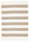 RugVista, Cotton Stripe, Teppich, Kurzflor Teppich, 140 x 200 cm, Rechteckiger, Moderner Kelim Teppich, Wolle, Flur, Schlafzimmer, Küche, Wohnzimmer, Braun, Beige