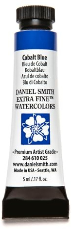 Daniel Smith Extra Fine Watercolor Paint, 5ml Tube, Cobalt Blue, 284610025, 0.17 Fl Oz (Pack of 1)