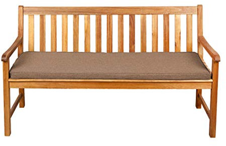 Gutekissen® Sitzkissen für Bank, Gartenschaukeln, Sitz, glatt. FK5 (120x60x5, Hellbraun)