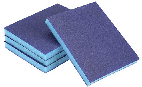 sourcing map uxcell Sanding Sponge Sanding Blocks 180-Grits Medium Grit Sand Block Pad for Metal/Drywall/Wood 4pcs