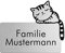 Namensschild personalisiert mit Gravur - Briefkastenschild in 4 Motiven erhältlich - Klingelschild in Edelstahl Optik - Geschenkidee für Frauen & Männer - Türschild ist selbstklebend - Katze