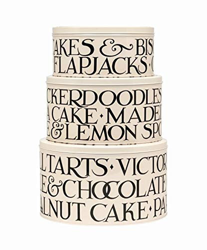 Bridgewater Emma BLACK TOAST SET OF 3 ROUND CAKE TINS - 250 x 145 mm 225 x 120 mm200 x 95 mm