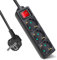 ExtraStar 3-Fach Steckdosenleiste mit Schalter und Kindersicherung,5M 3G1.5mm2 Kabel ,16A, 3680W, Mehrfachstecker fürZuhause, Büro und so weiter,Schwarz
