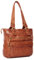 ALMADIH Premium Leder Damentasche Schultertasche KYLA washed- Ledertasche Handtasche Umhängetasche Henkeltasche Businesstasche Shopper Freizeittasche Tragetasche braun (KYLA washed)