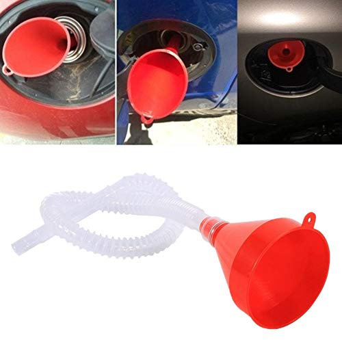 Entonnoir en plastique avec tuyau souple, entonnoir de remplissage en plastique universel pour véhicule avec bec verseur de tuyau souple pour outil d'huile