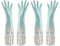 Skrsila Geschirrhandschuhe 2 Paare Handschuhe Küche rutschfeste Lange Gummihandschuhe Silikon Spülhandschuhe Handschuhe für Haushalt, Küche, Bad, Auto
