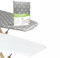 ARCOL Copertina ad Elastico con Mollettone Ricambio Compatibile per ASSE da Stiro Foppapedretti, Made in Italy, Copertura Copriasse da Stiro 100% Cotone (Grigio Cuori Bianchi)