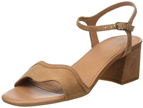 Geox Fille New Eraklia 50 Racine Accueil Femme Sandales-et-nu-pieds, Camel, 36 EU