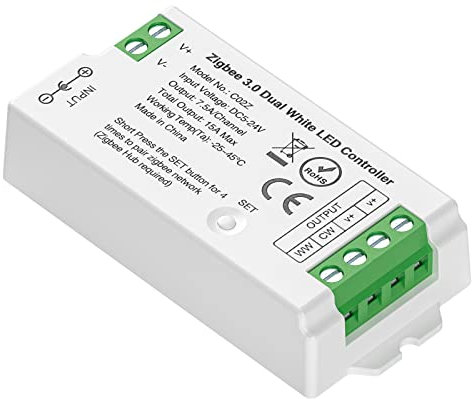 BTF-LIGHTING C02Z CCT Zigbee 3.0 LED Controller für 5050 CCT COB CCT LED Streifen Sprachsteuerung Dimmen Kompatibel mit Bridge Tuya Dual-Mode Gateway(Nicht inhalt Gateway)