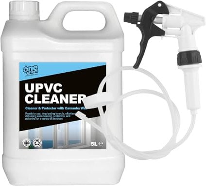 One Chem Professional UPVC Cleaner & Protector 2.5L plus Long Hose Trigger - with Carnauba Wax, Cleans, Polishes and Protects