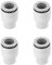 4Pcs One-Touch Fitting, 10mm Professional Push Fit Female End Cap for Air Pipe Water