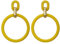SIXDUTON Pendientes De Aro Acrílicos Para Mujeres, Aretes Circulares De Aro Pendientes Llamativos Bohemios Joyería De Moda (Amarillo)