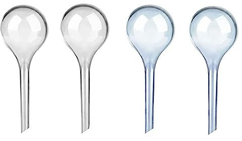 LATRAT 4 palline di irrigazione per piante, piante in vaso, auto-irrigazione (blu e bianco)
