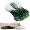 Zalava Ergonomisches Mauspad Mit Gelkissen und Handgelenkstütze - Memory Foam Zur Entlastung Des Handgelenks, Weißes Waldmotiv, Für Gaming und Büro