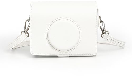 Aisnyho Instant Mini EVO Case,Camera Protective Case Bag for Fujifilm Instax Mini EVO with Shoulder Strap (White)