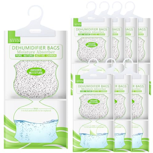 Luftentfeuchter AMZJMT 8er-Pack Feuchtigkeit entferner,Entfeuchtungsgranulat zur Beseitigung von Feuchtigkeit und unangenehmen Gerüchen.Trockenmittelbeutel für drinnen,feuchtigkeitsresistent