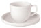 Villeroy & Boch Afina Tasse à expresso avec soucoupe, 50 ml, set à moka et à expresso pour 1 personne, fabriquée en Allemagne, porcelaine de qualité supérieure, passe au lave-vaisselle et au