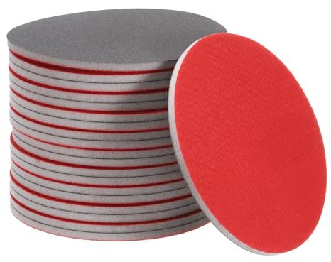 Sourcing Map 20pcs 600 Grit Aluminium Oxide Sponge Sanding Discs, 5.85 Inch Hook and Loop, Wet/Dry Use, Compatible with Orbital Sander