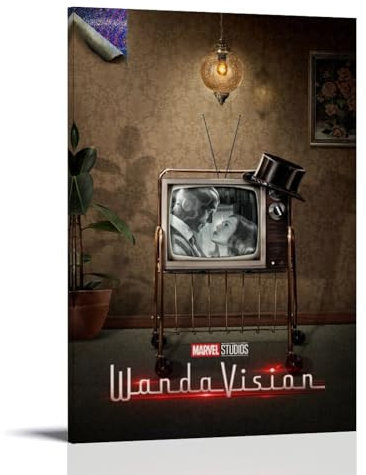 EGLOBICH Wanda Vision Poster, TV-Show-Poster, Wandkunst, dekoratives ästhetisches Leinwandposter, 20 x 30 cm, Rahmen-Wanda-Vision-Poster