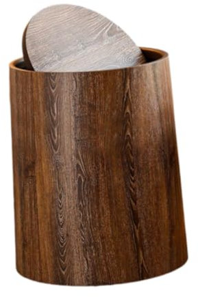 F Fityle Poubelle de bois, poubelle de recyclage, conteneur, corbeille à déchets, poubelle pour salon, bureau, M