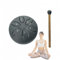 Fay Bless Steel Tongue Drum 7,6 cm 6-Note Mini Handpan mit Schlägeln Kompaktes Percussion-Instrument für Meditation, Yoga und Entspannung (Schwarz)
