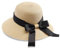 MILAKOO Large Bord Chapeau de Paille pour Femmes Pliable Chapeau de Soleil de Plage d'été Cap pour l'extérieur avec Corde Réglable