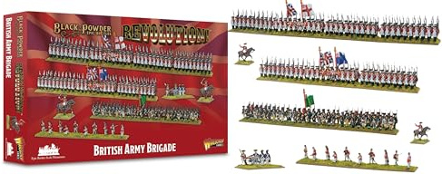 Revolution! - Britische Armee-Brigade - Epische Miniaturen für Schwarzpulver, sehr detaillierte Ära des amerikanischen Unabhängigkeitskrieges für Tisch-Kriegsspiele