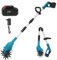 Akku-Bodenhacke für Makita 18V Batterie, 450W Gartenfräse Akkus, 40mm Bodenbearbeitungstiefe, 360RPM, Klappbar Gartenfräse Elektrisch, Mini Motorhacke für klein Beet & Garten (1 Akku)