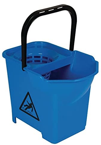 Jantex Colour Coded Mop Bucket with Handle, Blue, 14 L