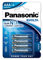 Panasonic LR03EGE/4BP Batterie alcaline EVOLTA AAA, Blister di 4, Blu