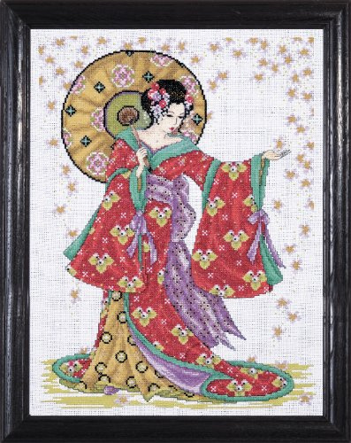 Design Works Red Geisha Cross Stitch Kit, Multi-Colour