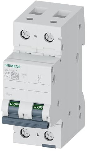 5SL65207 Interruptor automático magnetotérmico 1P+N 20A Curva C 6kA 230V