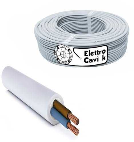 ELETTROCAVI K - CAVO ELETTRICO FG16OR16 2x1,5 mm² IN DOPPIA GUAINA PER USO ESTERNO E INTERNO BIPOLARE 2 POLI CPR 0,6/1 kV IEMMEQU PROFESSIONALE MADE IN ITALY 50 METRI
