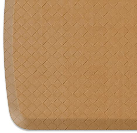 GelPro Elite Premier Gel & Foam Anti-Ermüdungsmatte für die Küche, 50,8 x 182,9 cm, Korbgeflecht, Khaki