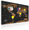 Pinnwand B&D XXL - Weltkarte zum pinnen - Pinnwand & Leinwandbild 120x80 cm 1 Teilig Kunstdruck modern Wandbilder XXL Wanddekoration Design Wand Bild - Landkarte Lernkarte k-A-0206-v-a