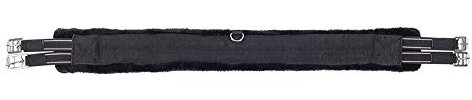 HKM Teddy Sattelgurt, Schwarz/Schwarz, 120 Größe