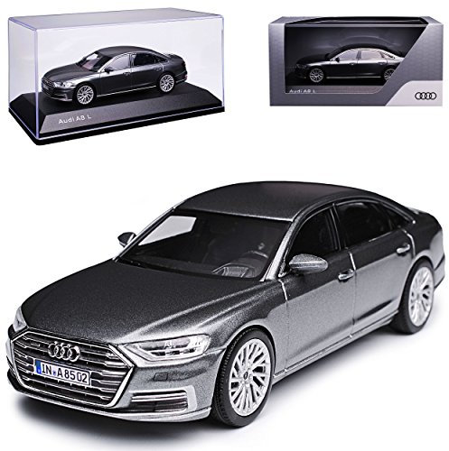 Kyosho A-U-D-I A8 D5 4N Limousine Monsun Grau Ab 2017 1/43 i-Scale Modell Auto mit individiuellem Wunschkennzeichen