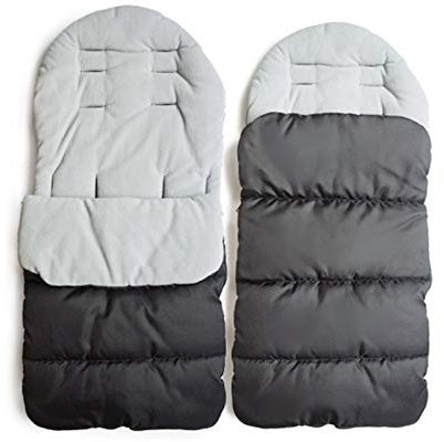 MHOYI Universelle Chancelière pour Poussettes,Bébé Chariot Coton Coussins,Garder Chaud Hiver Couverture Enveloppante,bébé Housse de Pied Hiver Chaudpour Poussette/Landaus Siège Auto/Buggys(Gris)
