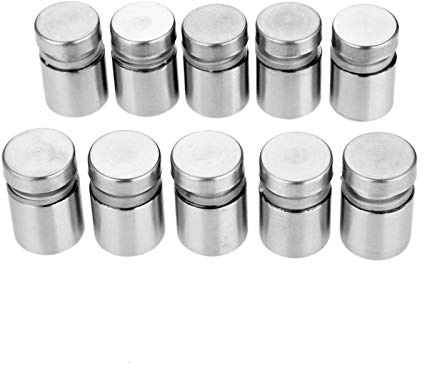 Hicello 10pcs 16x20mm Stainless Stand Off Bolts, Wall Mount Standoffs Screw | Advertisement Nails, Decorative Sign Spacer Bolts, Advertising Sign Fixings for Acrylic Display Panel Glass Mirror