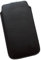 Davii Schutztasche für Apple iPhone SE (2016) / 5 / 5S / 5C, Einsteck Etui Hülle Lasche ziehen mit Band weich Adler Standard S Schwarz