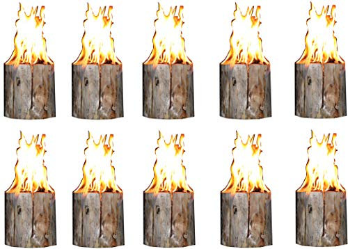Schwedenfeuer 10 Stück Baumfackel Finnenfackel Gartenfackel Fackel H 19 cm D 9-14 cm Brenndauer ca. 40 Minuten pro Stück