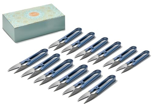 Beaditive Nähschere (12-teiliges Set) Hartstahl-Faden, Garn, Stickknipser, Handschere für Kunst, Handwerk und DIY-Projekte, Mehrzweckgebrauch