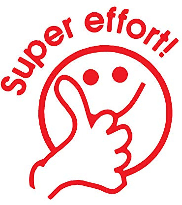 Super Effort! - Thumbs Up Stempel - Rot