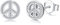 Peace Ohrringe 925 Sterling Silber Hippie Ohrringe Unisex Schmuck Peace Sign Ohrringe für Damen Herren Zeichen