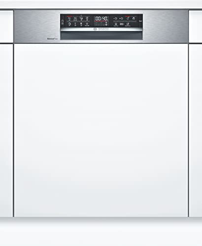 Bosch SMI6EDS57E Serie 6 Einbau-Geschirrspüler mit Kopfband, Home Connect, 13 Maßgedecke, Silence Plus 39 dB, Metallic