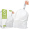 Makeronics Code G (50 Count) 8 Gallon Heavy Duty Drawstring Plastic Trash Bags Compatible with simplehuman Code G | 1.2 Mil | White | 8 Gallon/30 Liter