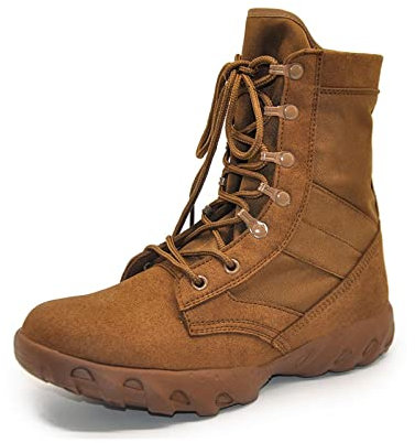 Yytcsjz Wanderarbeitsstiefel, Militärische Taktische Arbeitsstiefel Mit Seitlichem Reißverschluss Ideale Freizeitkleidung Sowie Alle Outdoor-Aktivitäten, Trekking (Color : Brown, Size : 44 EU)