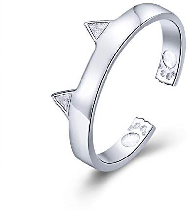 GemKing SCR387-2 Lovely cat ears S925 Sterling Silver Ring