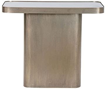 DKD Home Decor Mesa Auxiliar, Cristal,Metal, Estándar