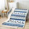 Loussiesd Weihnachten Decke Jungen Elch Druck Kuscheldecke 75x100cm Kinder Winter Schneeflocke Muster Wohndecke für Mädchen Teens Festival Weihnachtsdekoration Flanell Fleecedecke Blau Weiß